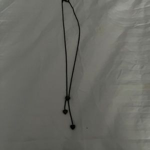 Silver necklace with hearts